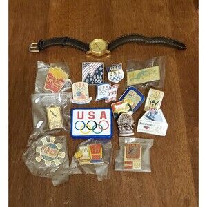 Olympics Collectibles Souvenirs Lot Pins Magnet Watch No Years
